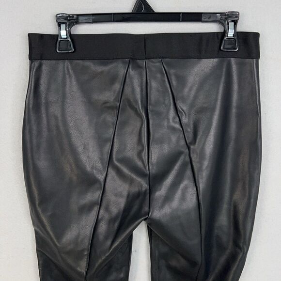 Emerson Fry Pants Womens Large Black Faux Leather Pull On Leggings Made USA - Picture 7 of 16